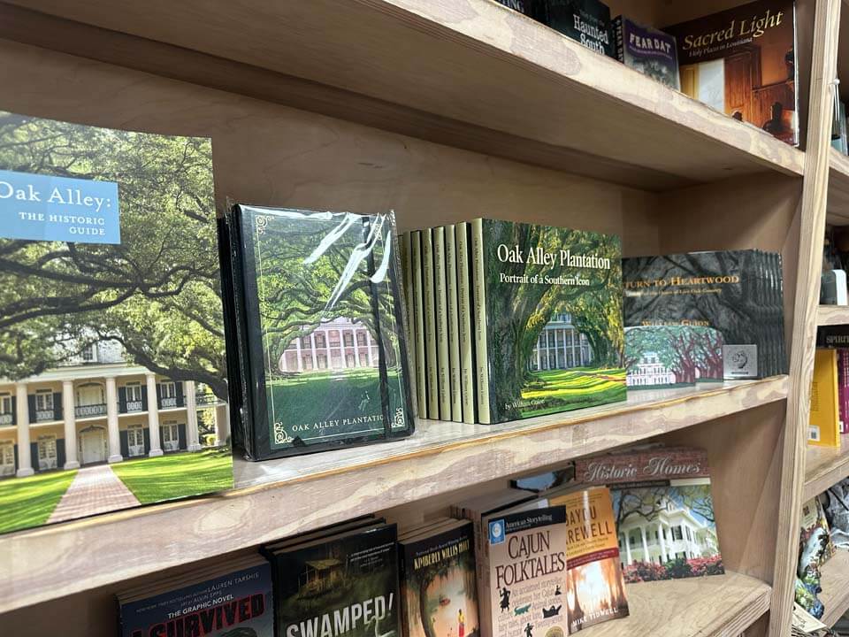 book about oak alley plantation for sale at the gift shop